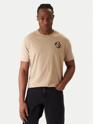 Karl Lagerfeld Jeans T-Shirt A2M17072 Beżowy Regular Fit