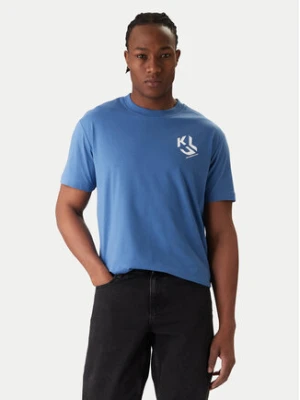 Karl Lagerfeld Jeans T-Shirt A2M17072 Niebieski Regular Fit