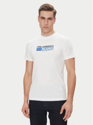 Karl Lagerfeld Jeans T-Shirt A2M17074 Biały Regular Fit