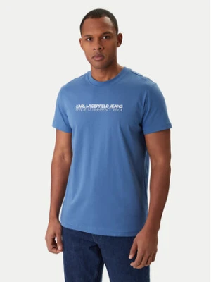 Karl Lagerfeld Jeans T-Shirt B1M17063 Niebieski Regular Fit