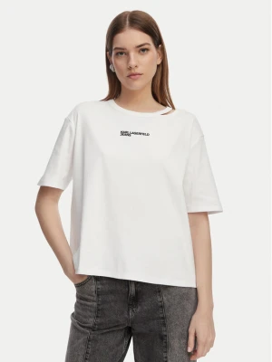 Karl Lagerfeld Jeans T-Shirt B2W17077 Biały Regular Fit