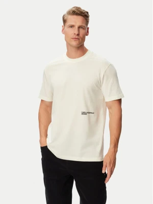 Karl Lagerfeld Jeans T-Shirt B3M17005 Kremowy Regular Fit