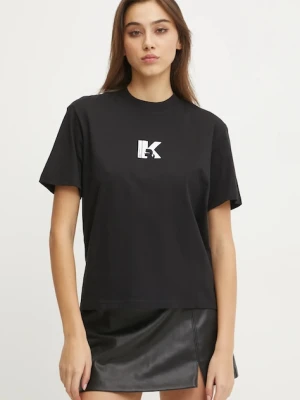 Karl Lagerfeld Jeans t-shirt damski bawełniany czarny