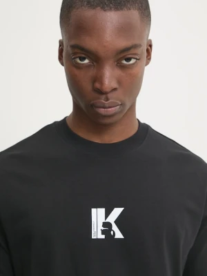 Karl Lagerfeld Jeans t-shirt męski bawełniany czarny