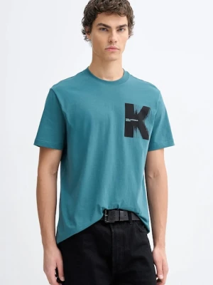 Karl Lagerfeld Jeans t-shirt bawełniany turkusowy