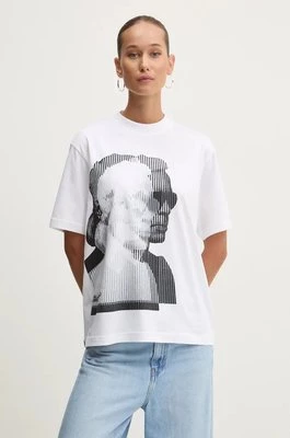 Karl Lagerfeld Jeans t-shirt bawełniany damski kolor biały 246J1707