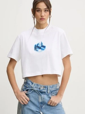 Karl Lagerfeld Jeans t-shirt bawełniany damski kolor biały A1W17109