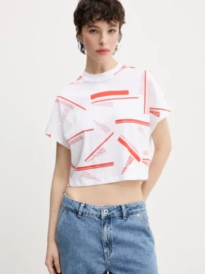 Karl Lagerfeld Jeans t-shirt bawełniany damski kolor biały A2W17034