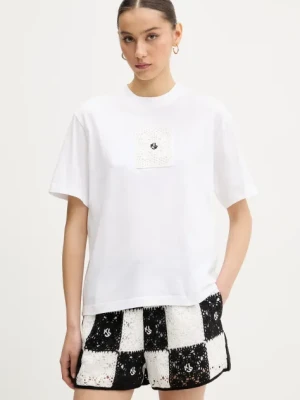 Karl Lagerfeld Jeans t-shirt bawełniany damski kolor biały A2W17096