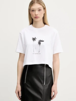 Karl Lagerfeld Jeans t-shirt bawełniany damski kolor biały A3W17040