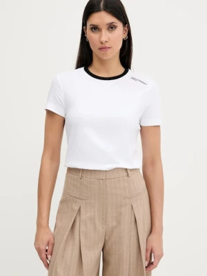 Karl Lagerfeld Jeans t-shirt bawełniany damski kolor biały A3W17051