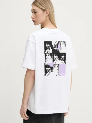 Karl Lagerfeld Jeans t-shirt bawełniany damski kolor biały A3W17053
