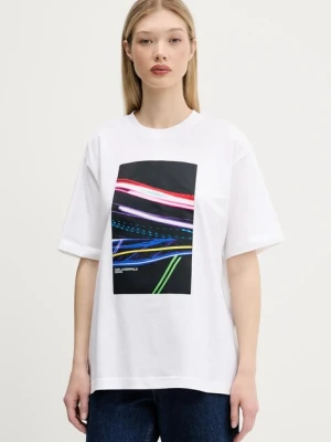 Karl Lagerfeld Jeans t-shirt bawełniany damski kolor biały A3W17055