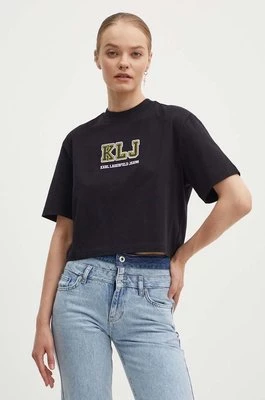 Karl Lagerfeld Jeans t-shirt bawełniany damski kolor czarny 245J1701