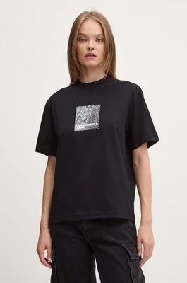 Karl Lagerfeld Jeans t-shirt bawełniany damski kolor czarny 246J1701