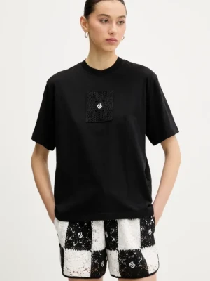 Karl Lagerfeld Jeans t-shirt bawełniany damski kolor czarny A2W17096