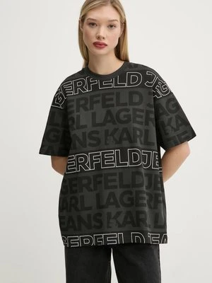 Karl Lagerfeld Jeans t-shirt bawełniany damski kolor szary A1W17110