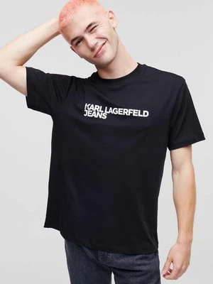 Karl Lagerfeld Jeans t-shirt bawełniany kolor czarny z nadrukiem