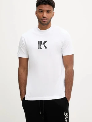 Karl Lagerfeld Jeans t-shirt bawełniany męski kolor biały z aplikacją A3M17057