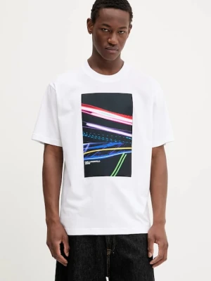 Karl Lagerfeld Jeans t-shirt bawełniany męski kolor biały z nadrukiem A3M17038