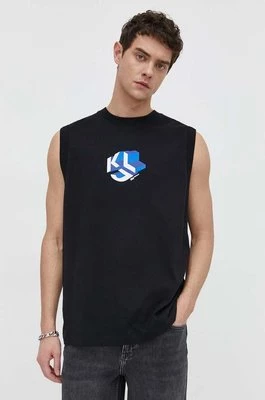Karl Lagerfeld Jeans t-shirt bawełniany męski kolor czarny