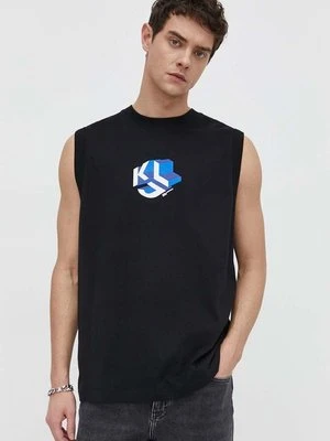 Karl Lagerfeld Jeans t-shirt bawełniany męski kolor czarny