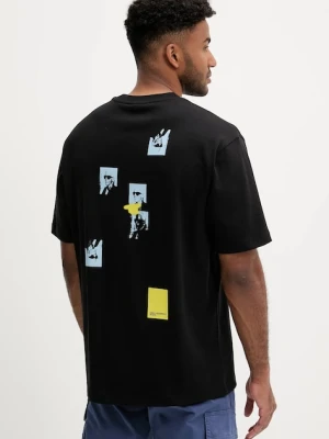 Karl Lagerfeld Jeans t-shirt bawełniany męski kolor czarny z nadrukiem A3M17036