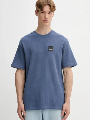 Karl Lagerfeld Jeans t-shirt bawełniany męski kolor niebieski z aplikacją A1M17049