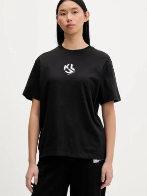 Karl Lagerfeld Jeans T-shirt damski bawełniany czarny