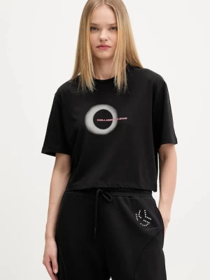 Karl Lagerfeld Jeans t-shirt damski kolor czarny A4W17011