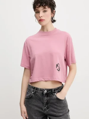 Karl Lagerfeld Jeans t-shirt damski kolor różowy A2W17076