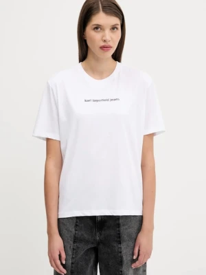 Karl Lagerfeld Jeans t-shirt damskie kolor biały A3W17039