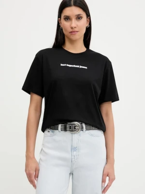 Karl Lagerfeld Jeans t-shirt damskie kolor czarny A3W17039