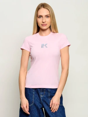 Karl Lagerfeld Jeans T-shirt KLJ | Slim Fit różowy