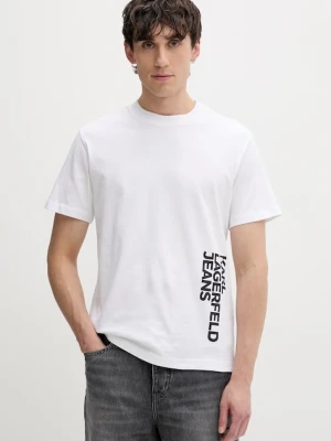 Karl Lagerfeld Jeans T-shirt męski bawełniany biały