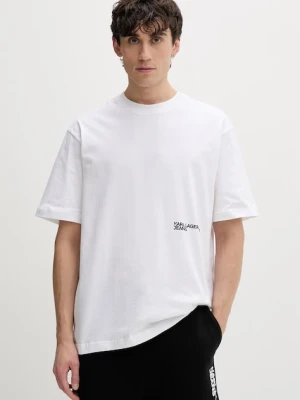 Karl Lagerfeld Jeans T-shirt męski bawełniany biały