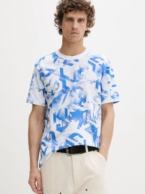 Karl Lagerfeld Jeans T-shirt męski bawełniany niebieski