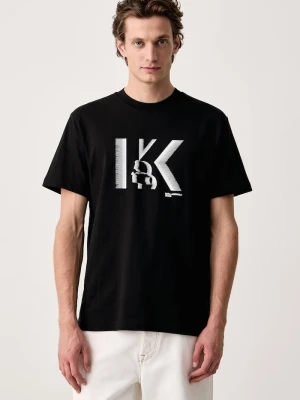 Karl Lagerfeld Jeans T-shirt męski bawełniany czarny
