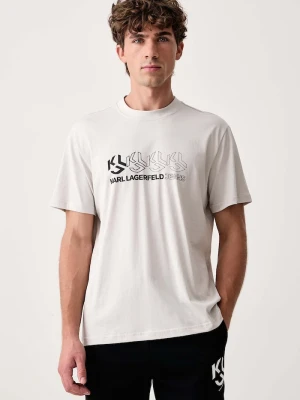 Karl Lagerfeld Jeans T-shirt męski bawełniany szary