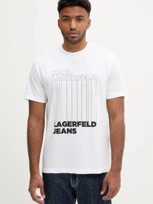 Zdjęcie produktu Karl Lagerfeld Jeans t-shirt męski kolor biały z nadrukiem A3M17002
