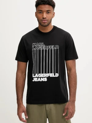 Karl Lagerfeld Jeans t-shirt męski kolor czarny z nadrukiem A3M17002