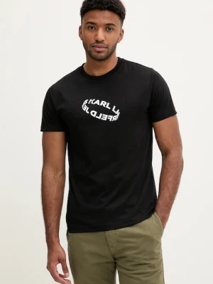 Zdjęcie produktu Karl Lagerfeld Jeans t-shirt męski kolor czarny z nadrukiem A3M17037