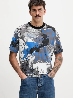 Karl Lagerfeld Jeans t-shirt męski kolor szary wzorzysty B1M17076