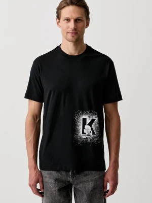 Karl Lagerfeld Jeans T-shirt męski z bawełną czarny