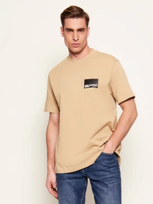 Karl Lagerfeld Jeans T-shirt | Regular Fit beżowy