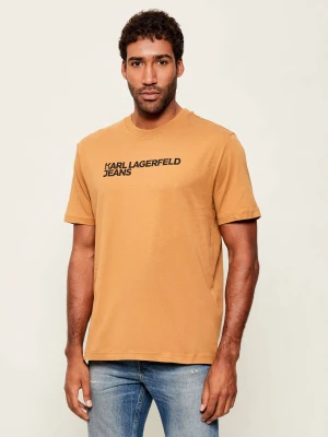 Karl Lagerfeld Jeans T-shirt | Regular Fit beżowy