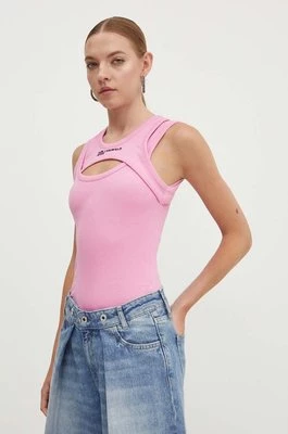 Karl Lagerfeld Jeans top damski kolor różowy