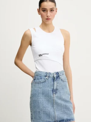 Karl Lagerfeld Jeans top kolor biały A2W17022