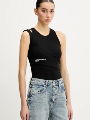 Karl Lagerfeld Jeans top kolor czarny A2W17022