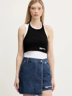 Karl Lagerfeld Jeans top kolor czarny A3W17046